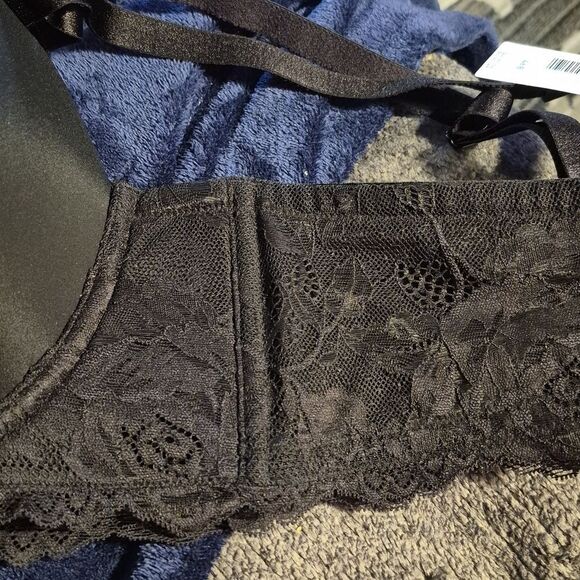 Torrid 46B Black Lightly Lined Everyday Bombshell Strapless Bra - New - Picture 6 of 7